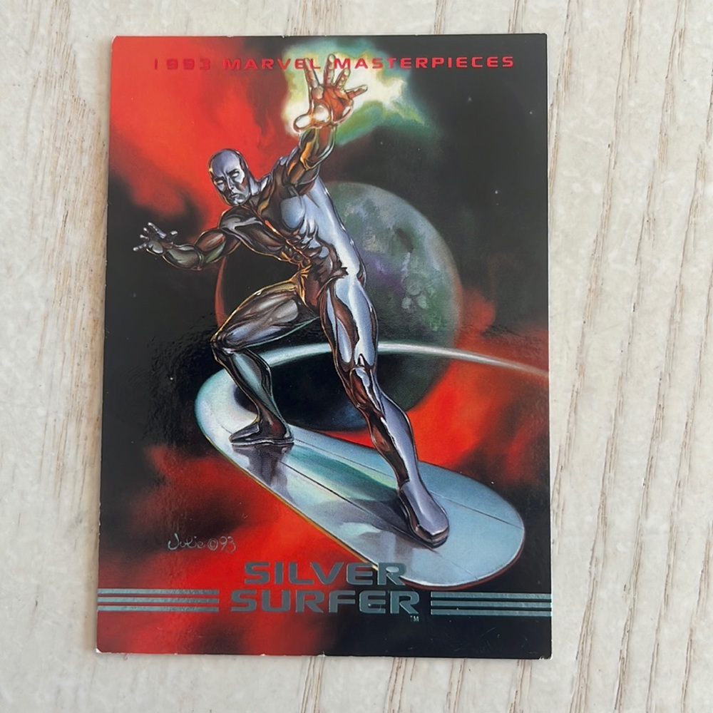 Skybox, Marvel Masterpieces Silver Surfer trading card